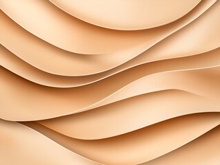 Poster - This abstract image features smooth, flowing layers of beige and cream, creating a sense of depth and elegance. Ideal for backgrounds, digital art, or design projects.