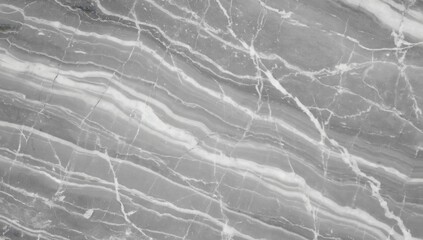Wall Mural - close-up of raw marble with elegant white veins on deep black background, polished