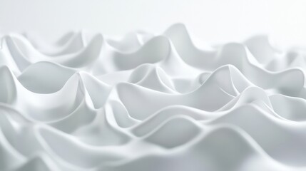 Poster - abstract white wave texture creating a serene and modern background for design projects