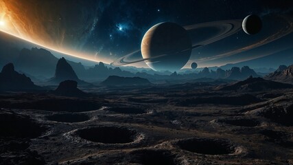 Wall Mural - alien planet, wonderful view