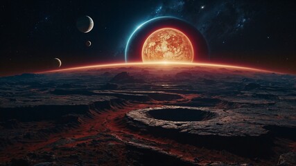 Wall Mural - alien planet, wonderful view