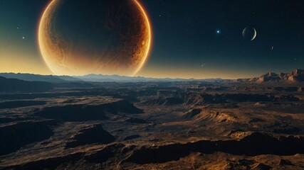Wall Mural - alien planet, wonderful view