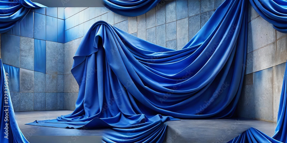 Smooth Blue Bandana Fabric Texture: High-Resolution Background Image ...