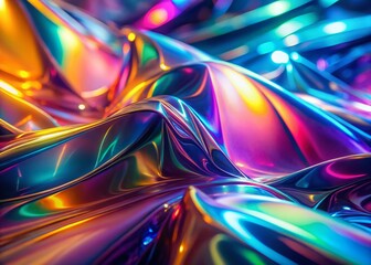Poster - Smooth Holographic Textures: Gradient Reflections, Abstract Background