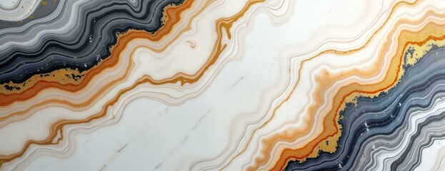 Poster - Abstract marble design. Elegant natural stone texture with gold, white gray black beige color. Intricate veined pattern. Sophisticated, luxe material. Modern interior design. Luxury home decor.