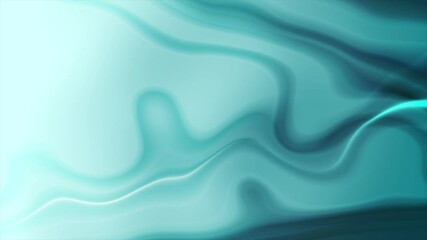 Poster - Bright blue smooth liquid waves abstract blurred background. Seamless looping motion design. Video animation Ultra HD 4K 3840x2160