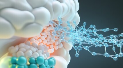 Poster - Neural Network Connections: A 3D Visualization of Brain Synapses and Molecular Pathways