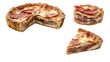 © Stefan - Traditional Italian Easter pie (Pizza Rustica) showing slice with layers of meats and cheeses