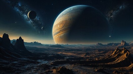 Wall Mural - cosmic world, alien planet