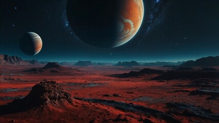 Wall Mural - cosmic world, alien planet