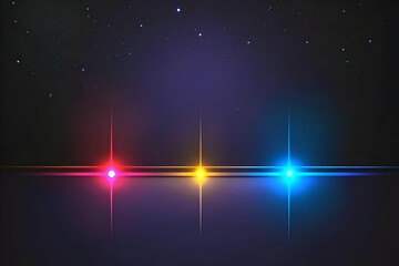 Wall Mural - Abstract Background with Colorful Lights Shining Brightly in the Night Sky with Stars