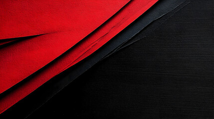 Sticker - Abstract Red and Black Textured Background Creates a Bold Contrast with Layers and Lines