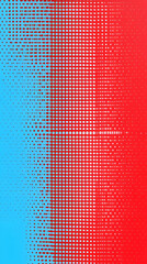 Wall Mural - Abstract Background with Halftone Dots Fades from Blue to Red Creating a Gradient Effect