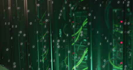 Poster - Image of data processing over server room