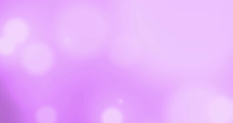Poster - Image of glowing light spots moving over pink background