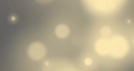 Poster - Image of glowing light spots moving over grey background
