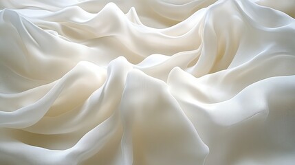 Poster - Abstract motion of realistic fabric swirling and folding slowly, responding to unseen forces in a dynamic display. Generative AI
