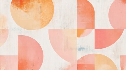 Wall Mural - pastel peach geometric pattern with abstract background, pastel, peach, geometric, pattern, abstract
