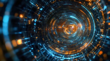 Poster - Quantum computer performing complex calculations at speeds unimaginable on classical computers.