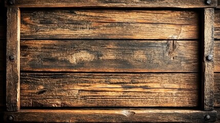 Poster - A warm brown wooden surface with visible grain patterns, creating a rustic and natural blank canvas.