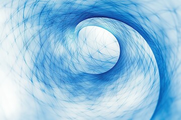 Poster - Abstract swirling blue lines forming a vortex
