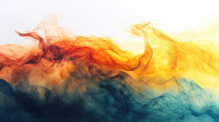 Poster - Earth-toned abstract waves of color blending smoothly across the frame, leaving negative space for text.