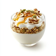 Wall Mural - Creamy Greek yogurt layered with nuts