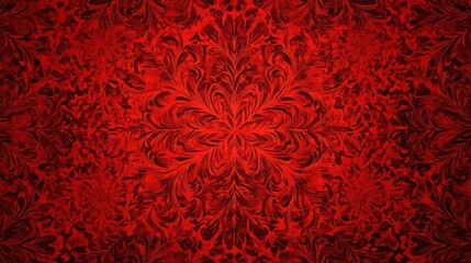 Canvas Print - red christmas pattern background with snowflakes illustration