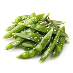 Wall Mural - Crisp snap peas tossed in a tangy