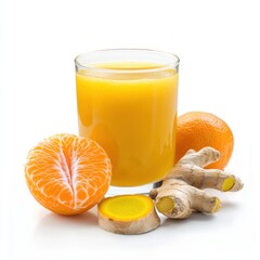 Wall Mural - Fresh tangerine juice with a hint of ginger