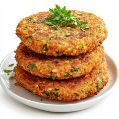 Wall Mural -  Light millet patties with finely chopped