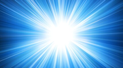 Leinwandbilder - Abstract Blue Light Rays Radiating From Center