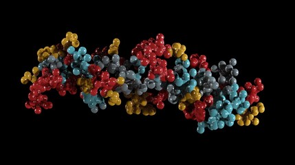 Poster - 3D Model of a Colorful Protein Structure