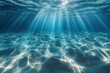 © zhuan - Hyper-realistic underwater scene with light rays, tranquil ocean atmosphere and deep blue depth