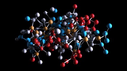 Poster - Molecular Structure: A 3D Model of a Complex Chemical Compound
