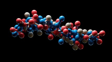 Poster - Molecular Structure: A 3D Render of a Complex Molecule