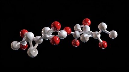 Poster - 3D Molecular Structure: A Detailed Visualization of a Complex Chemical Compound