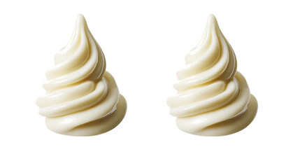 Poster - Mayonnaise Drops Isolated on a Transparent Background Generative AI
