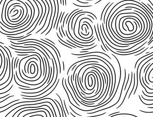 Fototapete - Abstract swirling line art pattern.