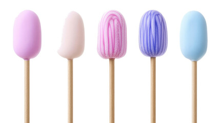 Poster - Colorful Pastel Lollipops on Sticks Displayed Together Generative AI
