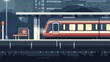 © Kitta Studio - Modern Train Station at Night with Detailed Urban Background