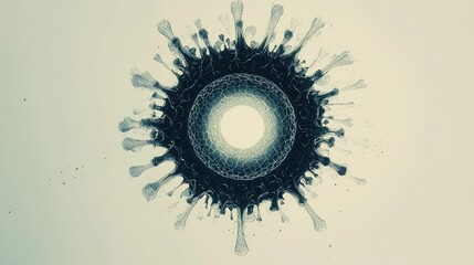 Poster - Abstract Biological Structure with Intricate Patterns and Textures
