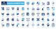 © Zero_wing - Sales And Marketing fill icon collection set. includes business, marketing, strategy, management, customer, analysis, sales, growth, concept, technology