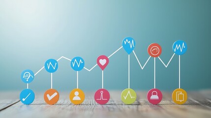 Poster - Visual Representation of Data Analysis with Colorful Graph Icons