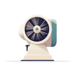 Poster - blower isolated on white background, minimal vector style, muted and neutral colors, smooth edges, cleanly centered with white space, visually light and modern