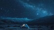 © Kitta Studio - Peaceful Night Camping Under Starry Sky and Milky Way Landscape