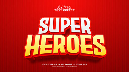 Aufkleber - Editable superhero text effect, cartoon text style effect