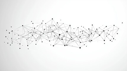 Poster - Abstract Network Connection Design with Nodes and Lines on White Background