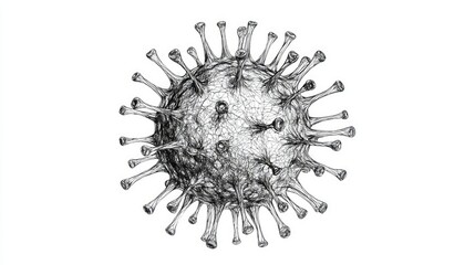 Poster - Abstract Representation of a Virus Structure with Spike Proteins