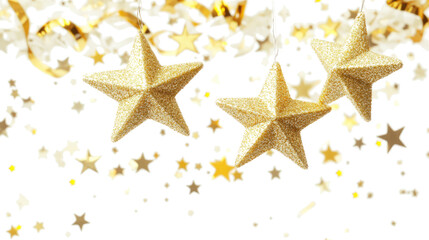 Poster - Sparkling Stars Cascade in a Dreamy Celebration Generative AI
